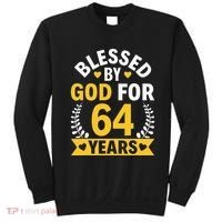 64th Birthday Man Woman Blessed By God For 64 Years Sweatshirt thumb 0