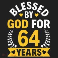64th Birthday Man Woman Blessed By God For 64 Years Beanie thumb 2
