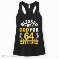 64th Birthday Man Woman Blessed By God For 64 Years Women's Tank Top thumb 0