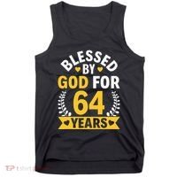 64th Birthday Man Woman Blessed By God For 64 Years Tank Top thumb 0
