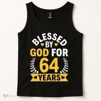 64th Birthday Man Woman Blessed By God For 64 Years Tank Top thumb 2