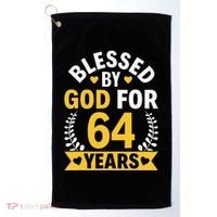 64th Birthday Man Woman Blessed By God For 64 Years Golf Towel thumb 0