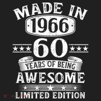 60th Birthday Made In 1966 60 Years Of Being Awesome Limited Edition Women's Sweatshirt thumb 2