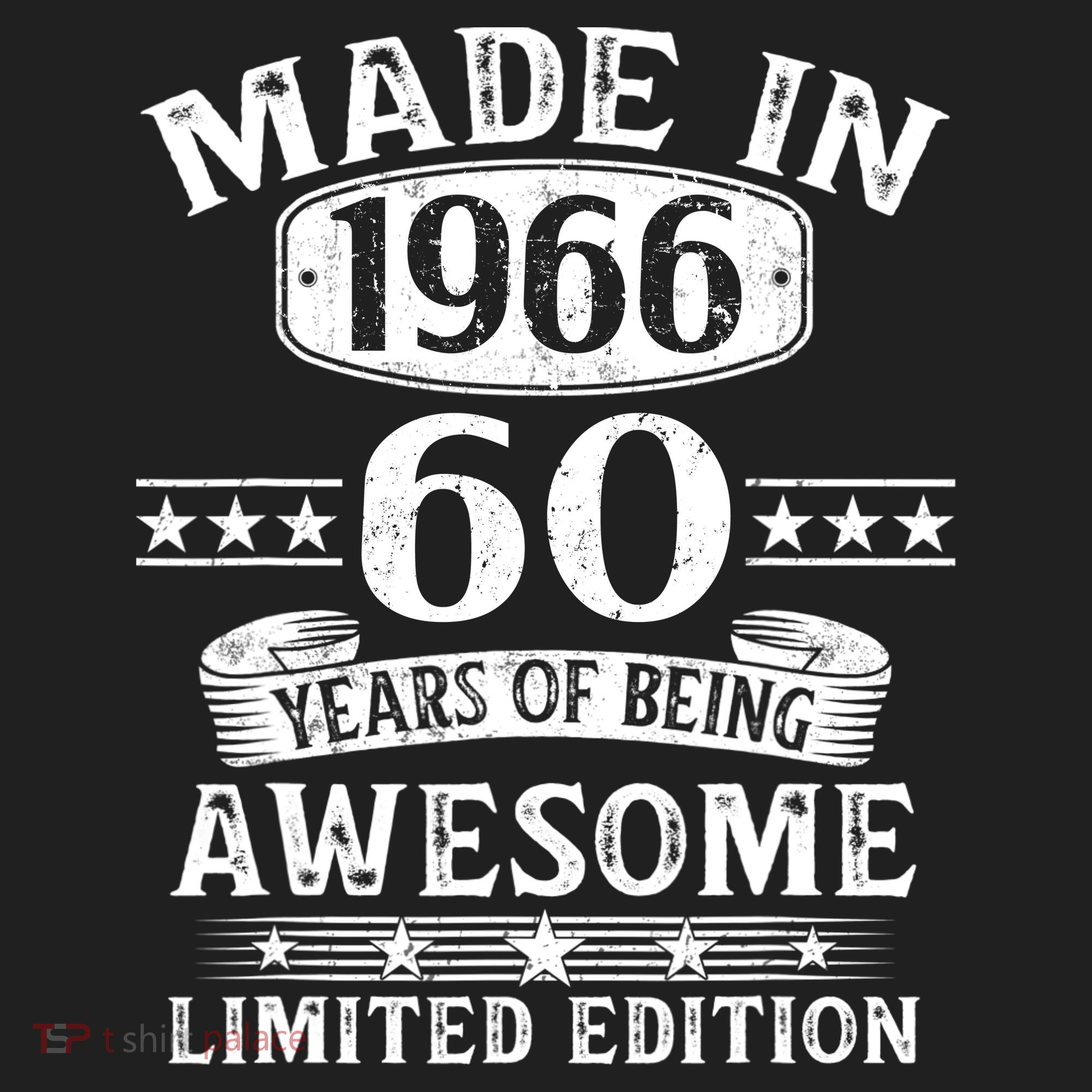 60th Birthday Made In 1966 60 Years Of Being Awesome Limited Edition Beanie