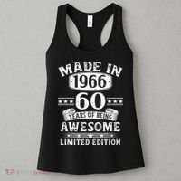 60th Birthday Made In 1966 60 Years Of Being Awesome Limited Edition Women's Tank Top thumb 3