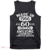 60th Birthday Made In 1966 60 Years Of Being Awesome Limited Edition Tank Top thumb 0