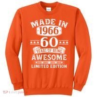 60th Birthday Made In 1966 60 Years Of Being Awesome Limited Edition Sweatshirt thumb 0