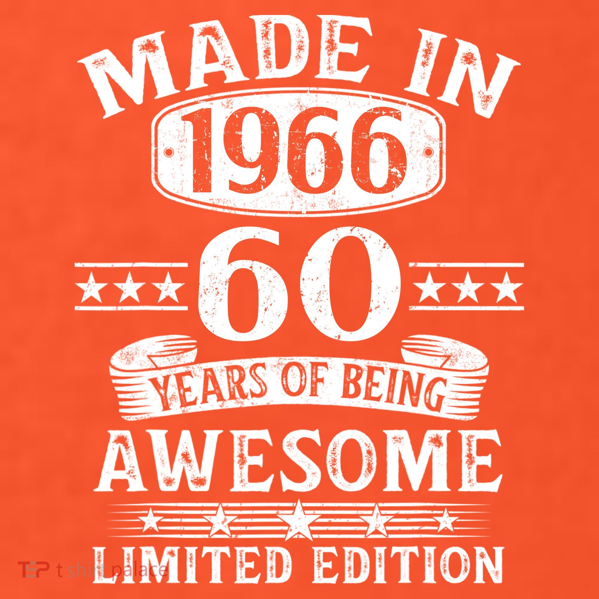 60th Birthday Made In 1966 60 Years Of Being Awesome Limited Edition Mousepad