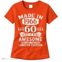 60th Birthday Made In 1966 60 Years Of Being Awesome Limited Edition Women's T-Shirt thumb 0