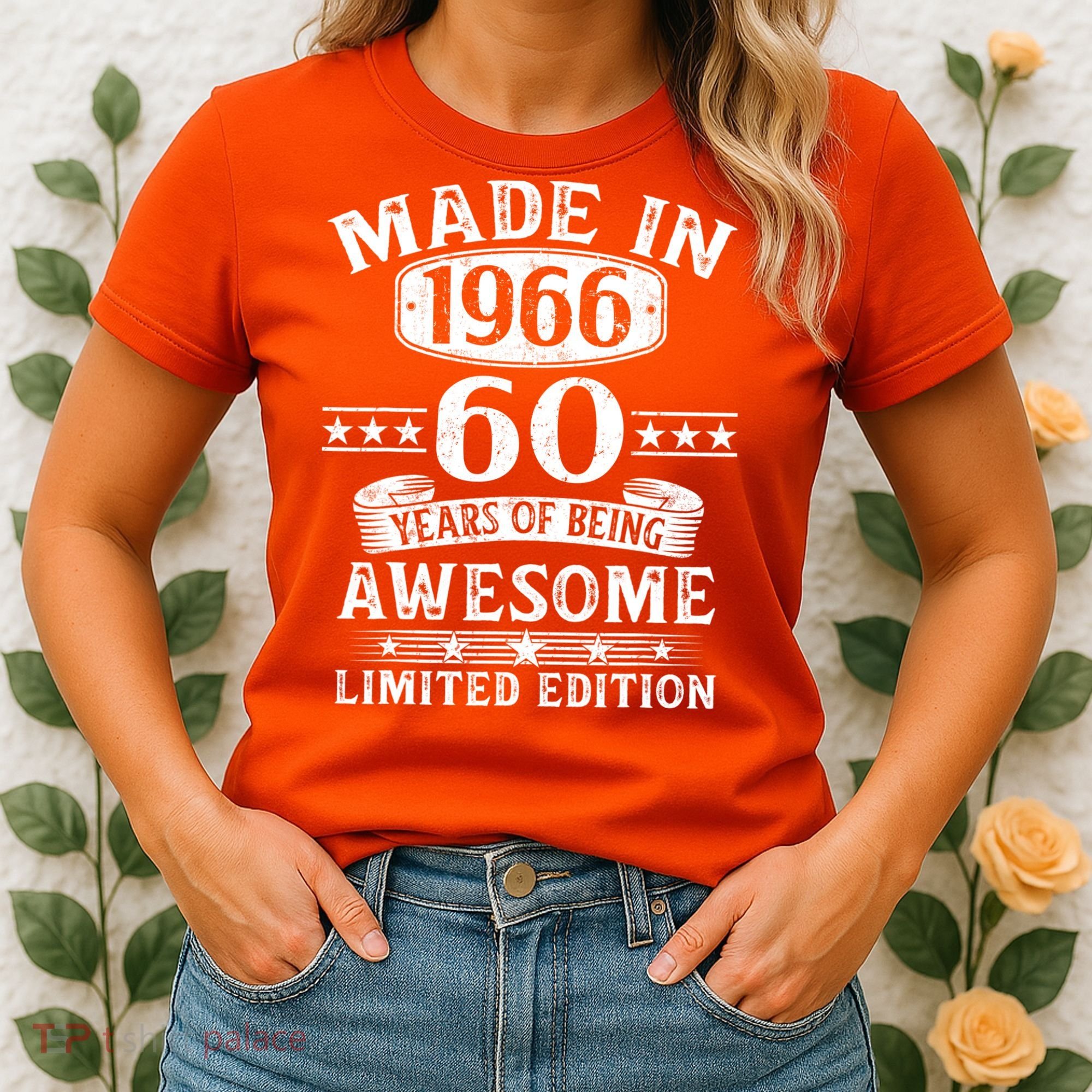 60th Birthday Made In 1966 60 Years Of Being Awesome Limited Edition Women's T-Shirt