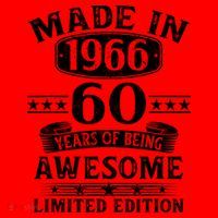 60th Birthday Made In 1966 60 Years Of Being Awesome Limited Edition Santa Hat thumb 1