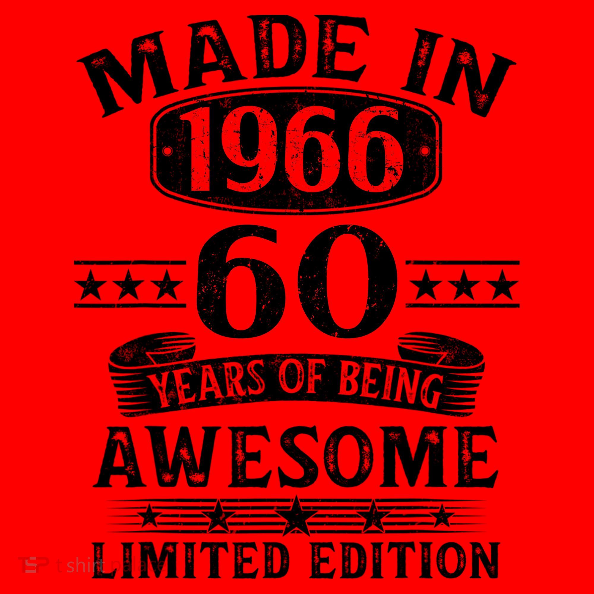 60th Birthday Made In 1966 60 Years Of Being Awesome Limited Edition Santa Hat