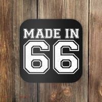 60 Birthday Made In 1966 Sports Jersey Coaster thumb 0