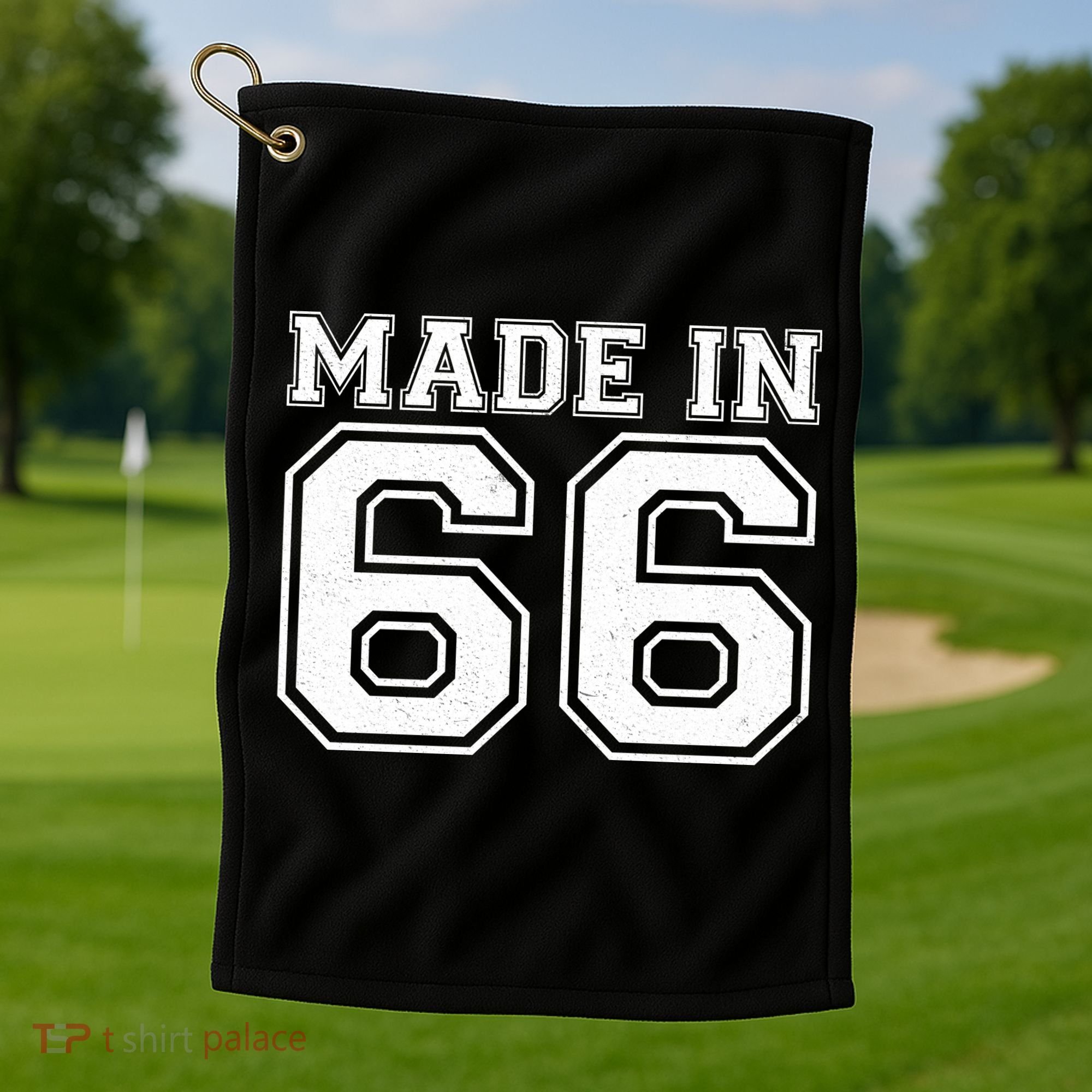 60 Birthday Made In 1966 Sports Jersey Golf Towel