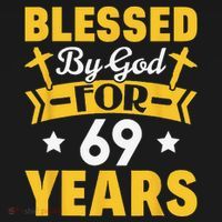 69th Birthday Man Woman Blessed By God For 69 Years Women's Tank Top thumb 5