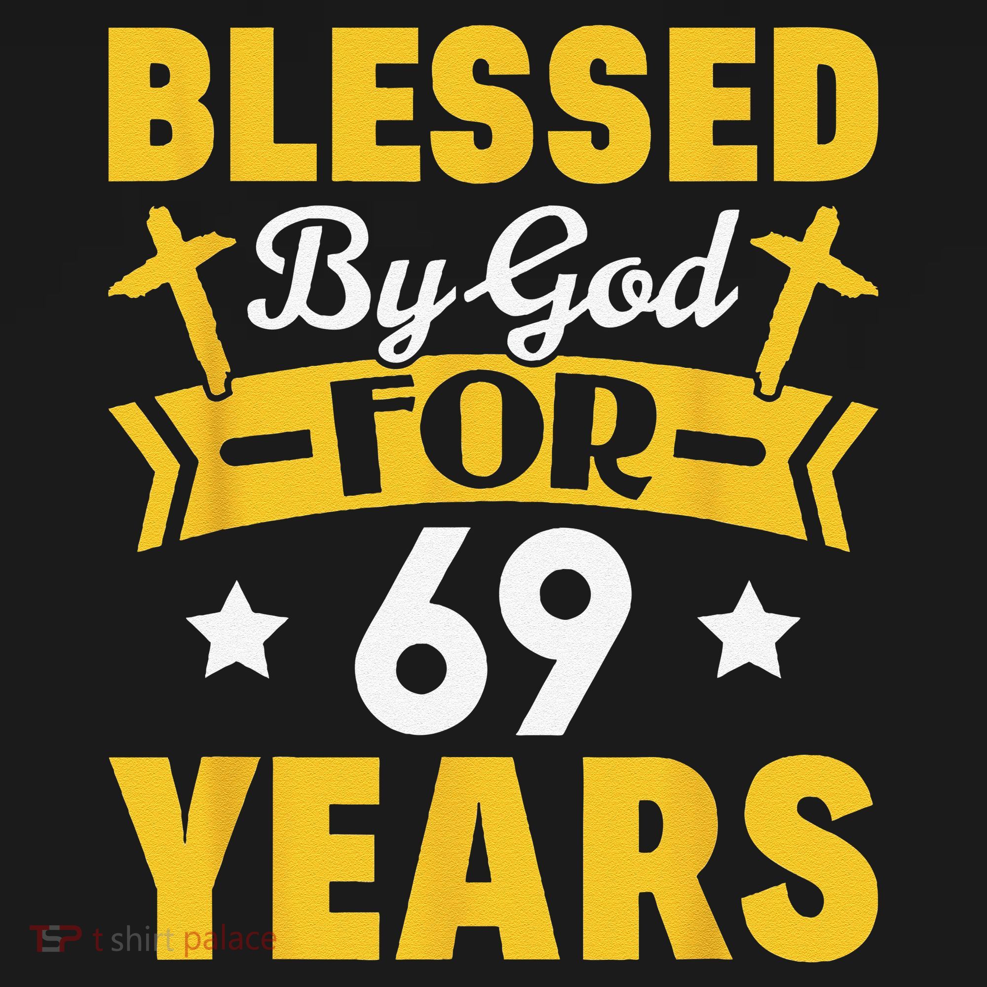 69th Birthday Man Woman Blessed By God For 69 Years Women's Tank Top