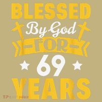 69th Birthday Man Woman Blessed By God For 69 Years Sweatshirt thumb 2