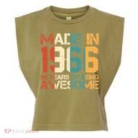 60th Birthday Made In 1966 60 Years Of Being Awesome Garment-Dyed Women's Muscle Tee thumb 0