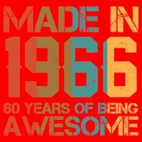 60th Birthday Made In 1966 60 Years Of Being Awesome Santa Hat thumb 1