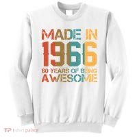 60th Birthday Made In 1966 60 Years Of Being Awesome Sweatshirt thumb 0