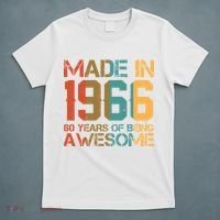 60th Birthday Made In 1966 60 Years Of Being Awesome T-Shirt thumb 5
