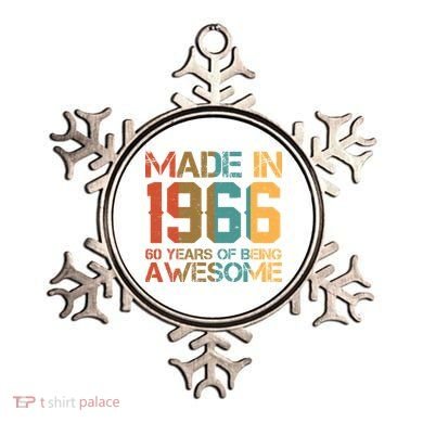 60th Birthday Made In 1966 60 Years Of Being Awesome Ornament