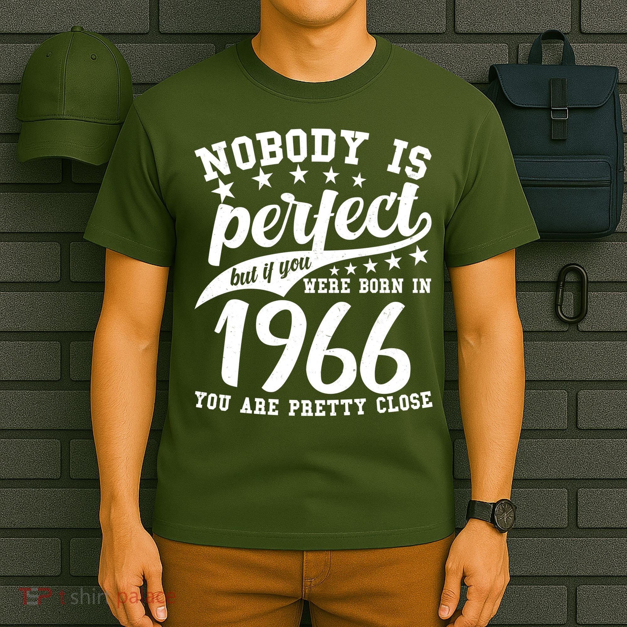 60th Birthday Nobody Is Perfect Born In 1966 You Are Pretty Close  T-Shirt