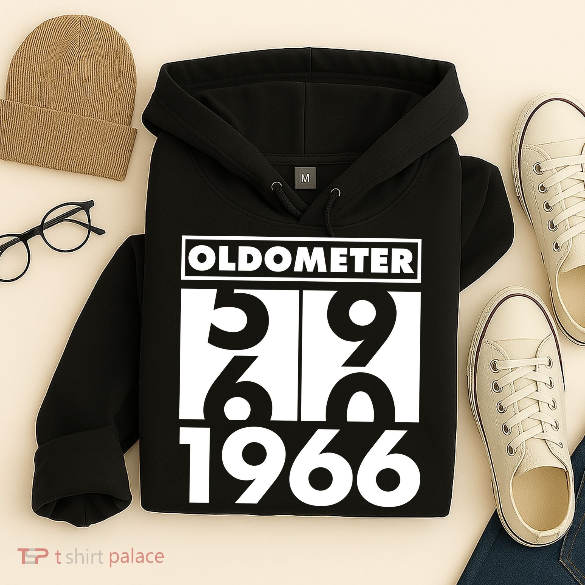 60th Birthday Oldometer 1966 Hoodie