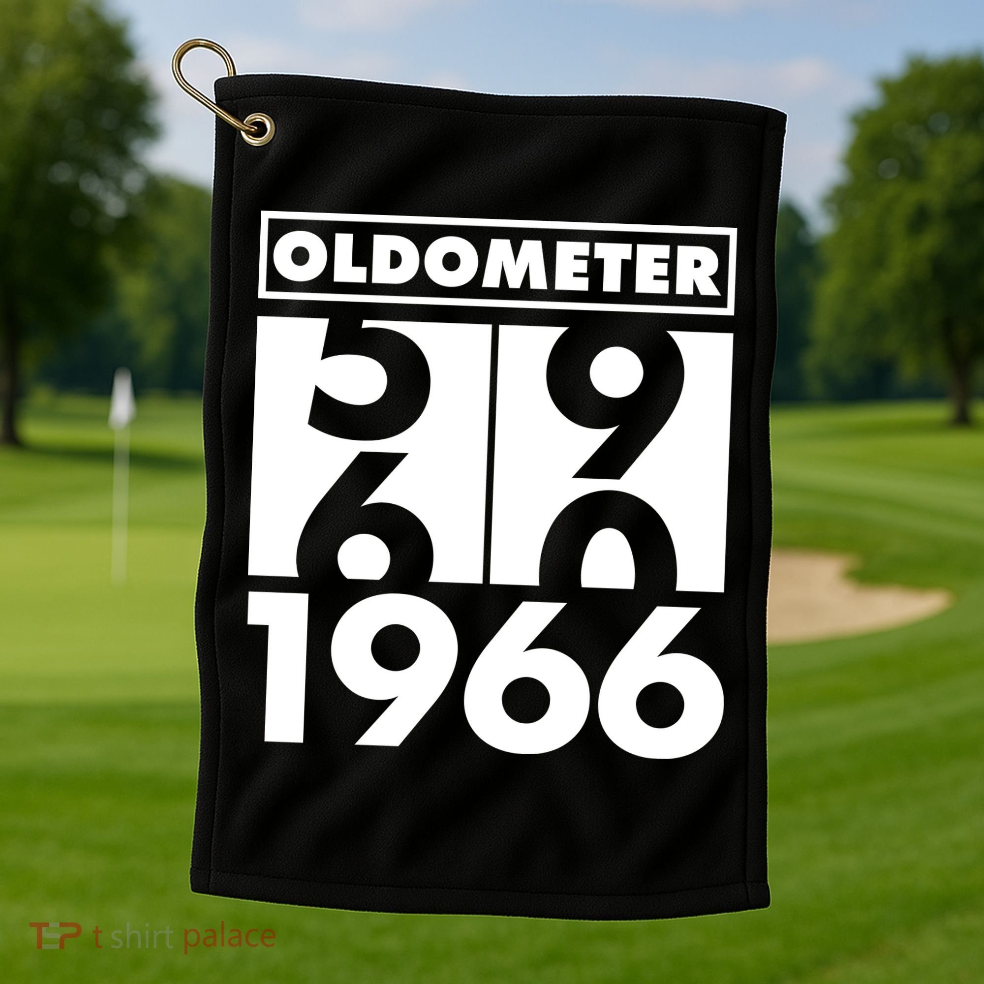 60th Birthday Oldometer 1966 Golf Towel