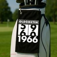 60th Birthday Oldometer 1966 Golf Towel thumb 2