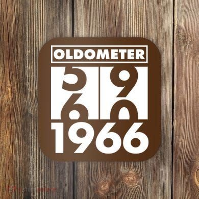 60th Birthday Oldometer 1966 Coaster