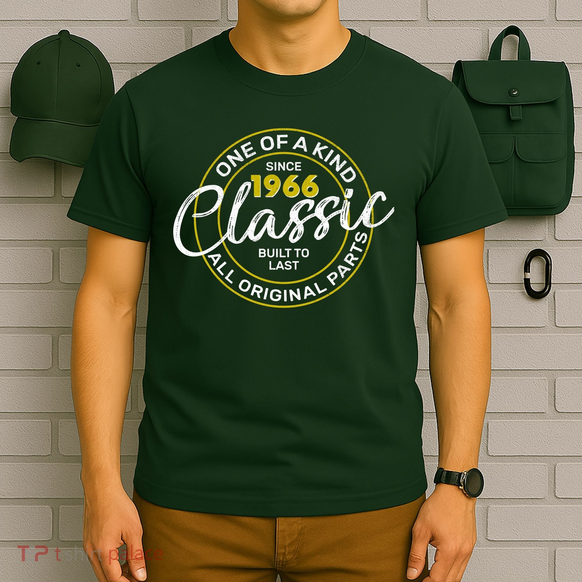 60th Birthday One Of A Kind Since 1966 Classic Built To Last All Original Parts  T-Shirt