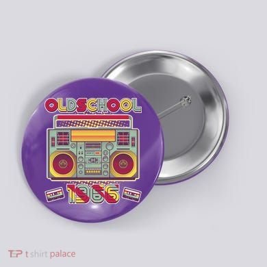 60th Birthday Oldschool Boombox 1966 Button