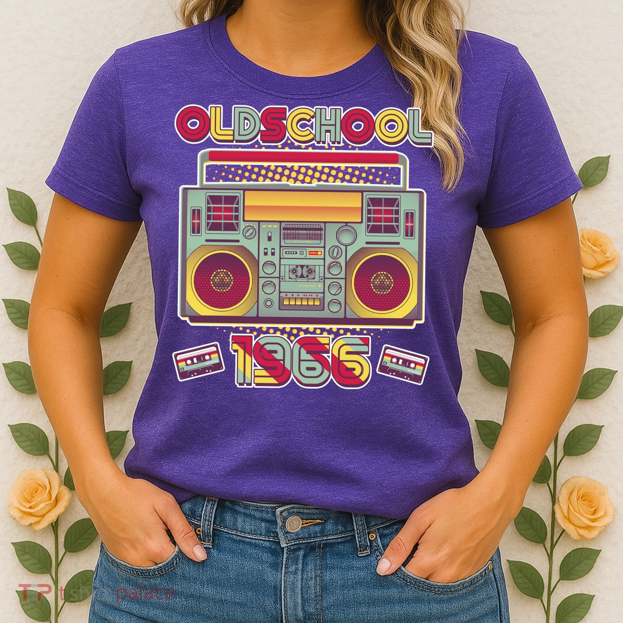 60th Birthday Oldschool Boombox 1966 Women's T-Shirt