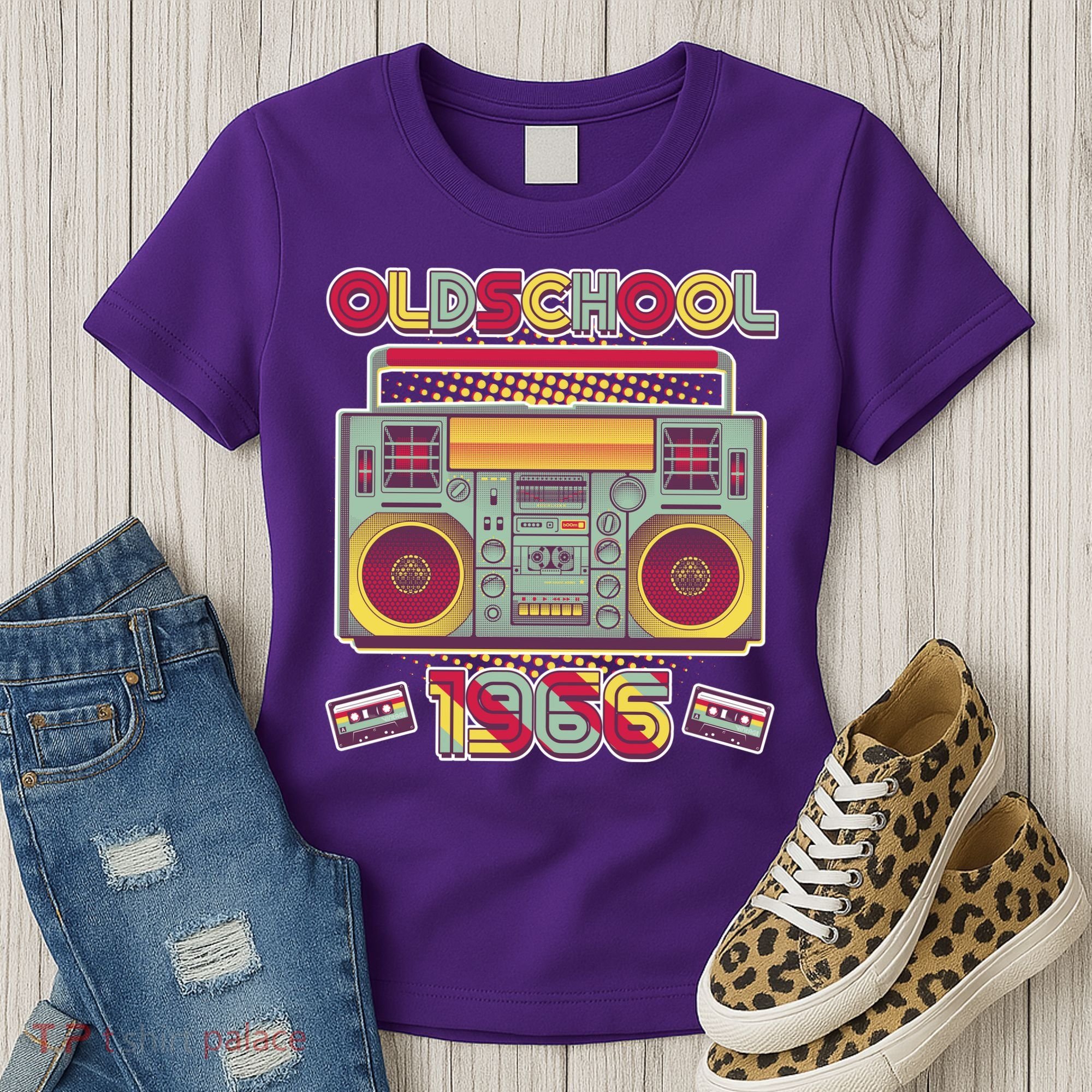 60th Birthday Oldschool Boombox 1966 Women's T-Shirt