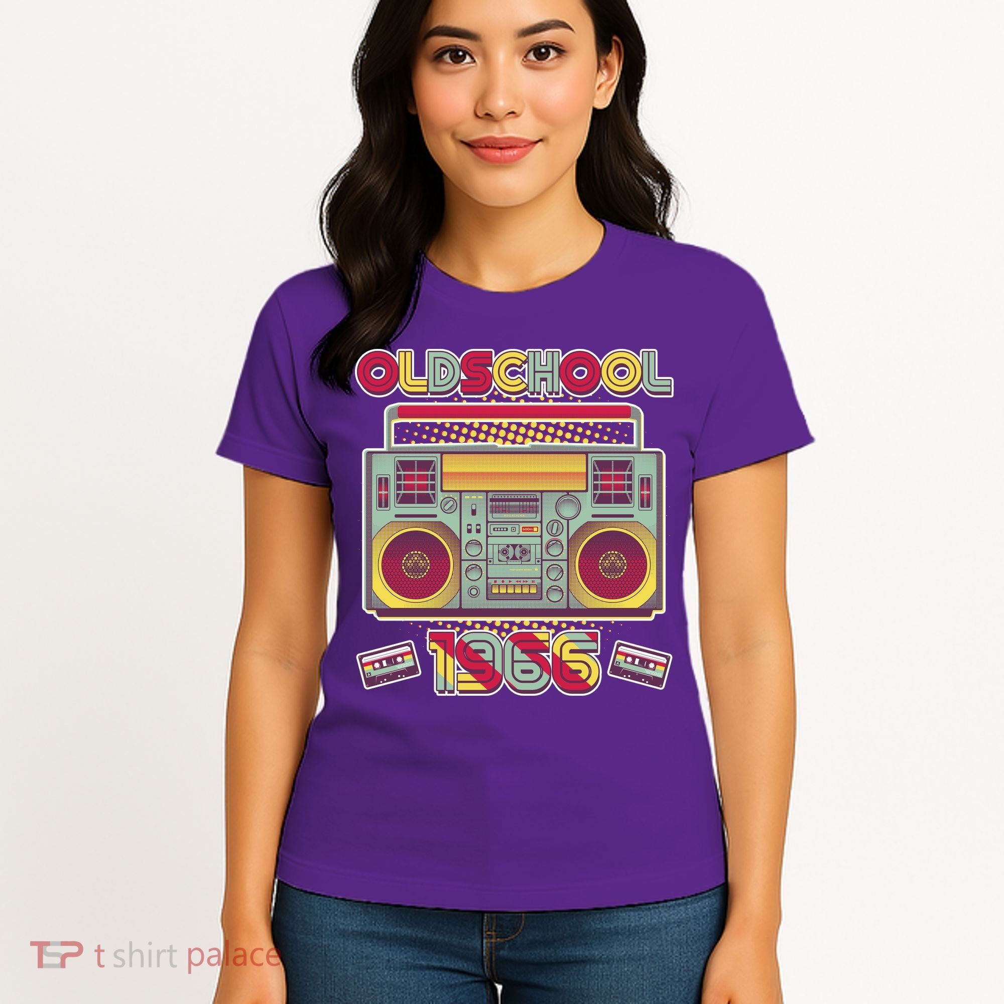 60th Birthday Oldschool Boombox 1966 Women's T-Shirt