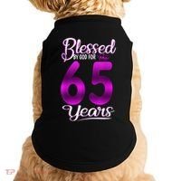 65th Birthday Present Gifts Blessed by God for 65 Years Old Crown Doggie Tank thumb 0