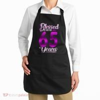 65th Birthday Present Gifts Blessed by God for 65 Years Old Crown Apron thumb 2