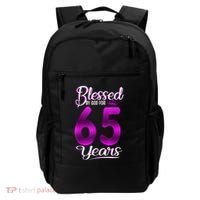 65th Birthday Present Gifts Blessed by God for 65 Years Old Crown Backpack thumb 0