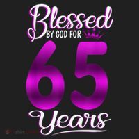 65th Birthday Present Gifts Blessed by God for 65 Years Old Crown Beanie thumb 2