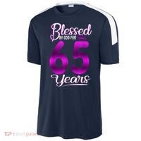 65th Birthday Present Gifts Blessed by God for 65 Years Old Crown Sport-Tek Competitor United Soccer Jersey thumb 2