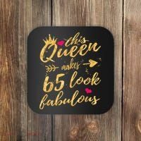 65th Birthday Party Gifts 65 Year Old Wo Queen Coaster thumb 0