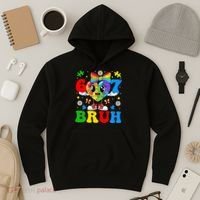 67 Bruh Puzzle Heart Autism Awareness Hoodie thumb 3