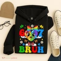 67 Bruh Puzzle Heart Autism Awareness Hoodie thumb 4