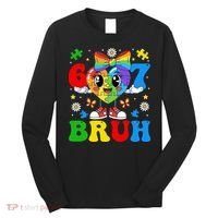 67 Bruh Puzzle Heart Autism Awareness Long Sleeve Shirt thumb 0