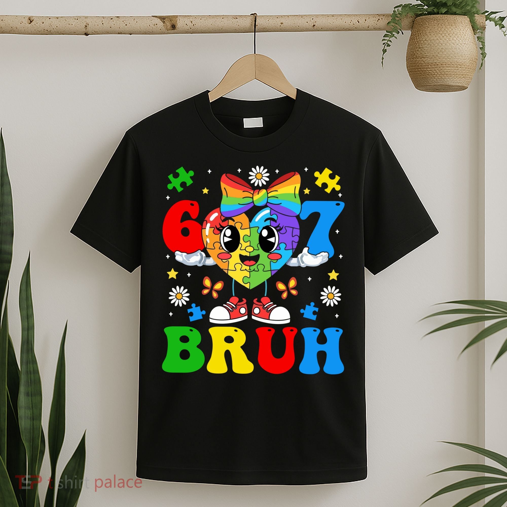 67 Bruh Puzzle Heart Autism Awareness T-Shirt
