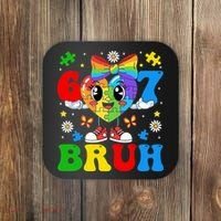 67 Bruh Puzzle Heart Autism Awareness Coaster thumb 0