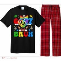 67 Bruh Puzzle Heart Autism Awareness Pajama Set thumb 0