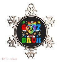 67 Bruh Puzzle Heart Autism Awareness Ornament thumb 0