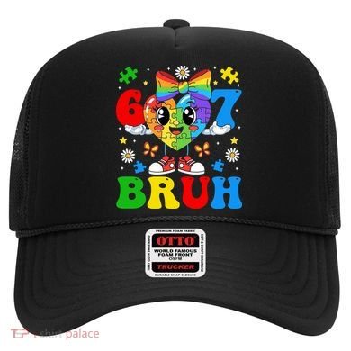 67 Bruh Puzzle Heart Autism Awareness Hat
